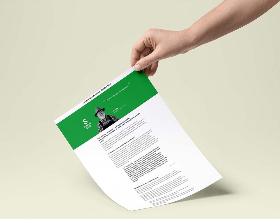 Communiqué de presse Sucrine Club