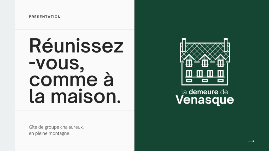 Accompagnement de la demeure de Venasque, pour le marketing et la communication du gîte de groupe à Bagnères-de-Luchon.